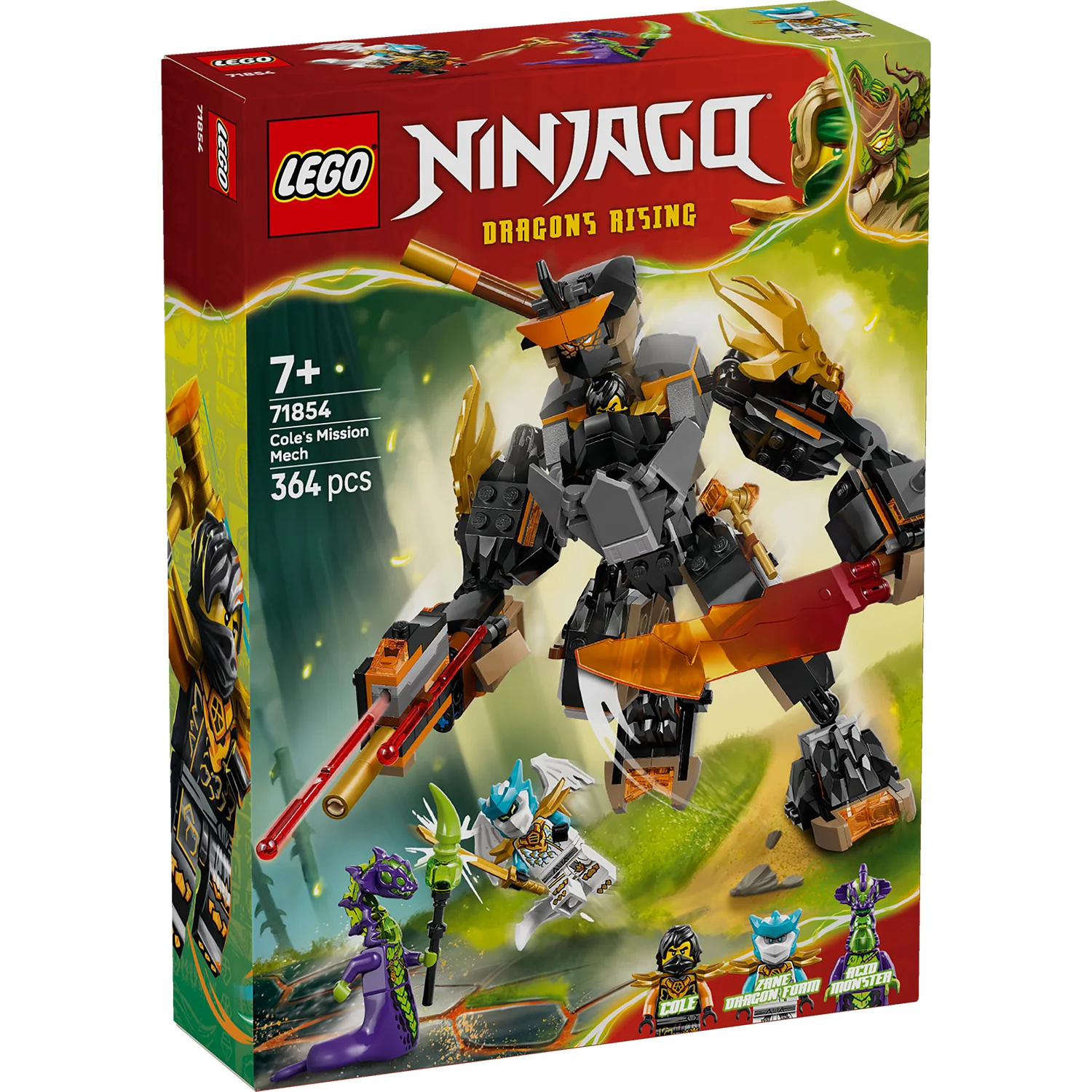 LEGO® NINJAGO® Cole’s Mission Mech & Dragon Zane